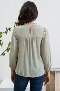 LACE YOKE BLOUSE