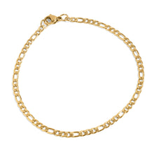 Load image into Gallery viewer, 18K Gold Figaro Chain Bracelet / Anklet: 10+02&quot; / 3mm