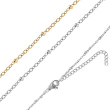 Load image into Gallery viewer, Stainless Steel Satellite Chain Necklace: Stainless / 18+2&quot;