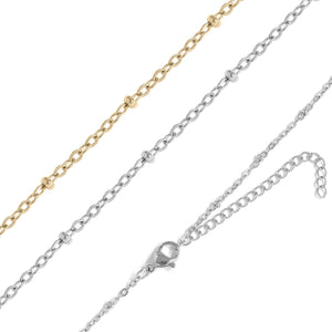 Stainless Steel Satellite Chain Necklace: Stainless / 18+2"