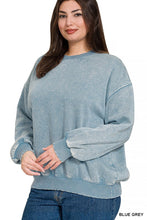 Load image into Gallery viewer, ACID WASH FLEECE OVERSIZED PULLOVER - Curvy Girl