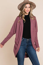 Load image into Gallery viewer, WAFFLE KNIT CARDIGAN: MARSALA