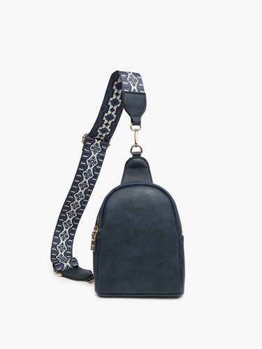 Ellen Sling Bag w/ Removable Guitar Strap: Navy