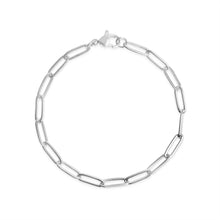 Load image into Gallery viewer, Stainless Steel Paperclip Chain Bracelet: Stainless / 7&quot;