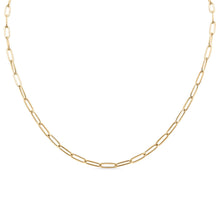 Load image into Gallery viewer, 18K Gold Paperclip Chain Necklace: 14+02&quot; / 2.5mm