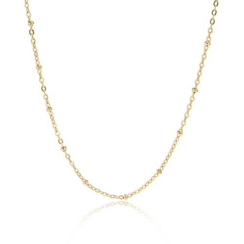 Stainless Steel Satellite Chain Necklace: Gold / 18+2