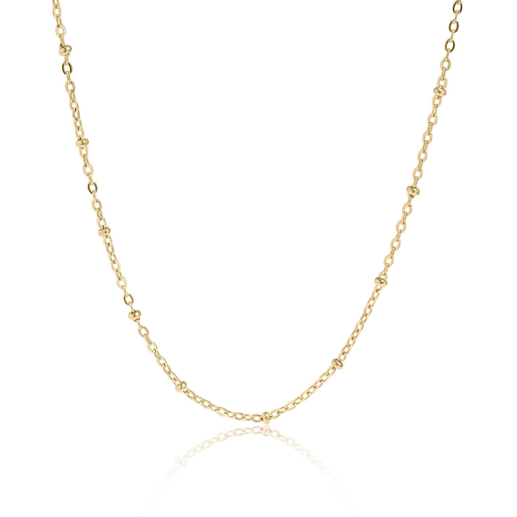 Stainless Steel Satellite Chain Necklace: Gold / 18+2