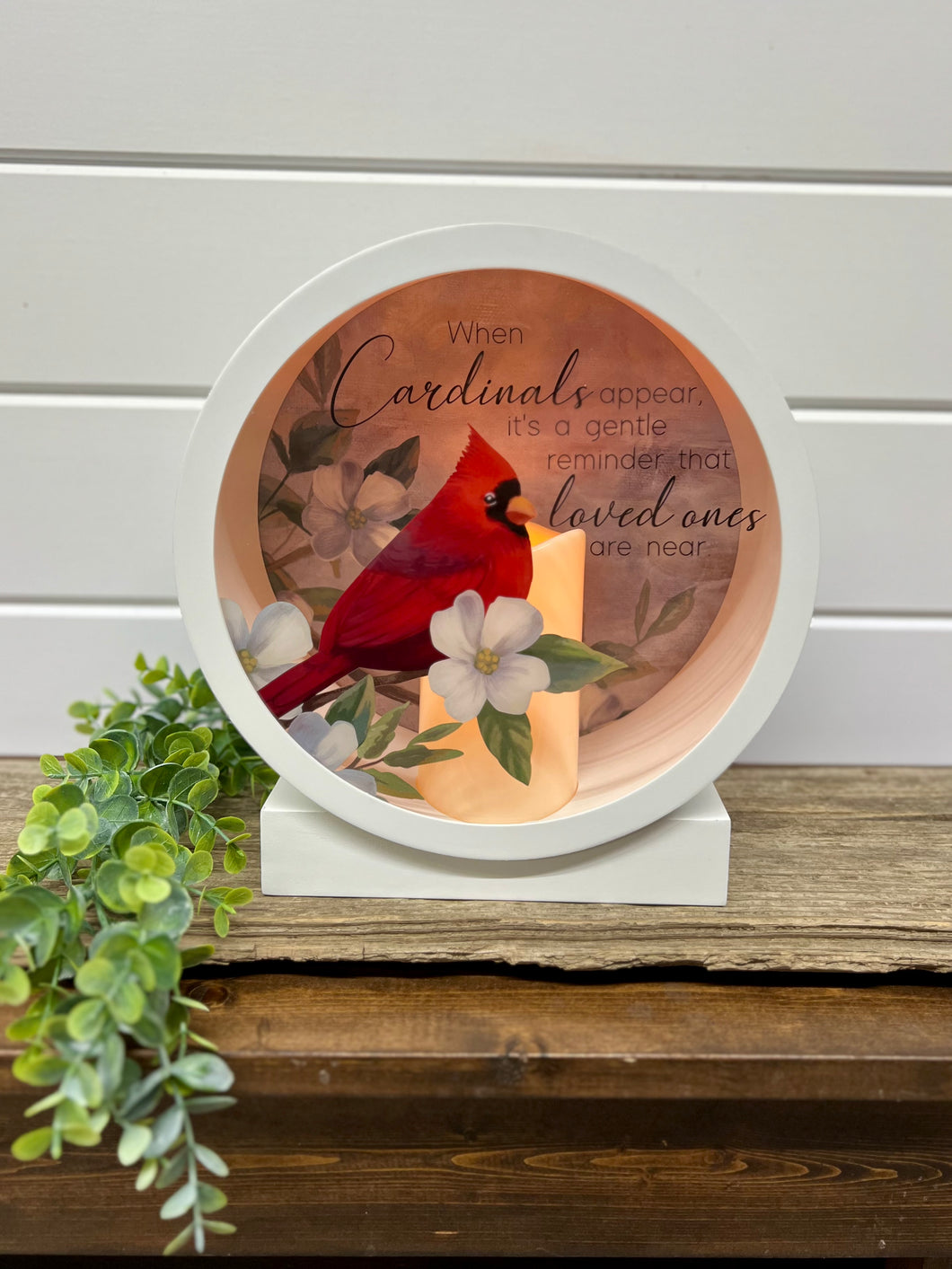 Cardinals Shadow Box Lantern