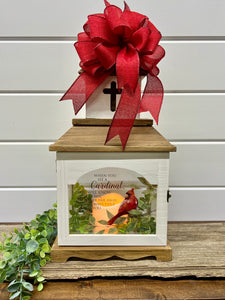 Wooden Church Lantern - Cardinal