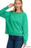 French Terry Boat Neck Pullover