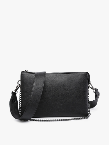 Izzy Crossbody w/ Chain Strap: Black