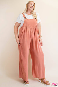 OVERALL RAYON CREPE JUMPSUIT- :Curvy Girl