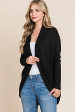 Load image into Gallery viewer, WAFFLE KNIT CARDIGAN: BLACK