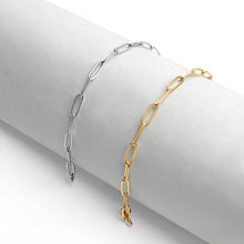 Load image into Gallery viewer, Stainless Steel Paperclip Chain Bracelet: Stainless / 7&quot;