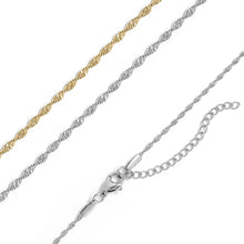 Load image into Gallery viewer, Stainless Steel Gold Singapore Dainty Chain Necklace: Stainless / 16+2&quot;