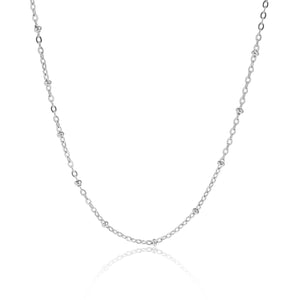 Stainless Steel Satellite Chain Necklace: Gold / 16+2"