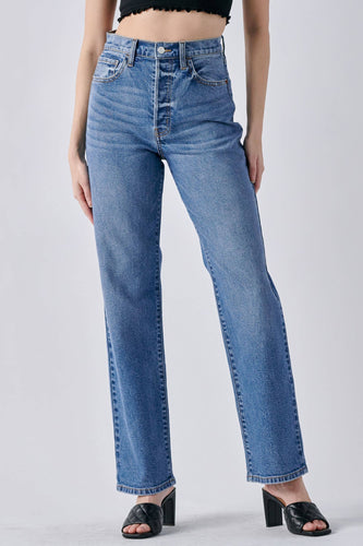 Cello Jeans - M Super High Rise Dad Jean Medium wash