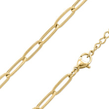 Load image into Gallery viewer, 18K Gold Paperclip Chain Necklace: 14+02&quot; / 2.5mm