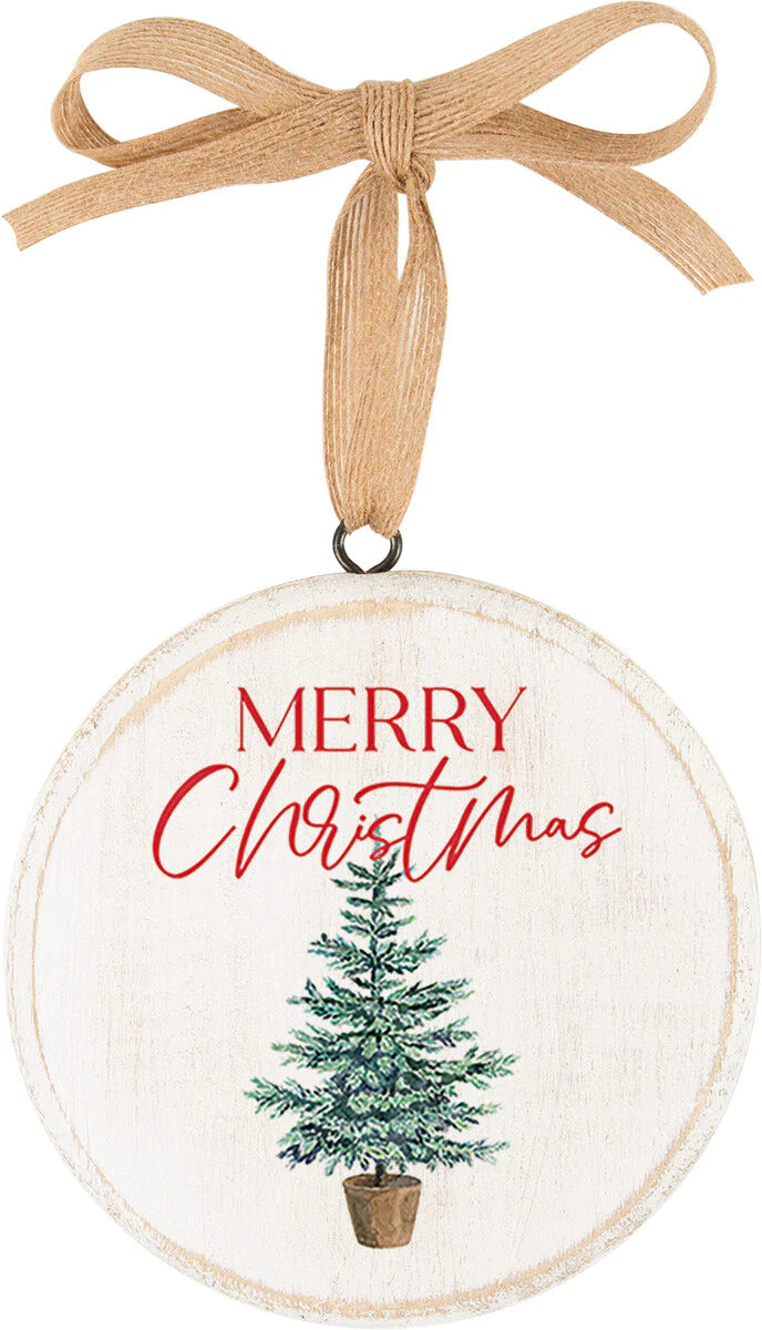 Merry Christmas Wooden Ornament